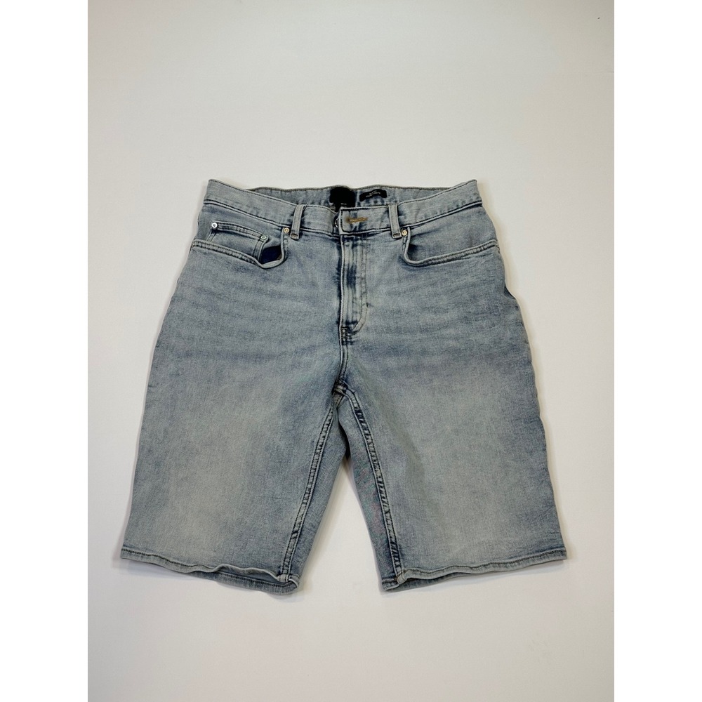 HM Mens Slim Fit Denim Shorts |Light Blue Wash | 31